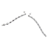 K18WG ホワイトゴールド ダイヤ ハート モチーフ ピアス レディース 【中古】