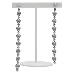 K18WG ホワイトゴールド ダイヤ ハート モチーフ ピアス レディース 【中古】