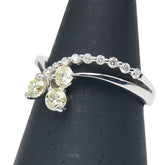 K18WG ホワイトゴールド ダイヤ0.54ct リング 指輪 レディース 12号 【中古】