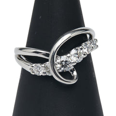 Pt900 プラチナ ダイヤ1.00ct リング 指輪 レディース 18号 【中古】