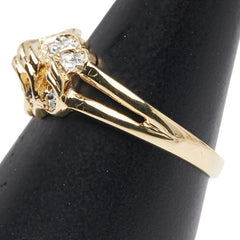 K18YG イエローゴールド ダイヤ0.35ct リング 指輪 レディース 15号 【中古】