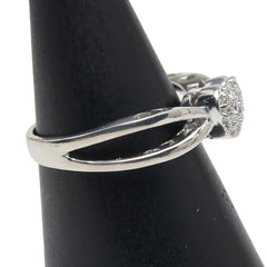 ポンテヴェキオ K18WG ホワイトゴールド ダイヤ0.21ct ハート モチーフ リング 指輪 レディース Ponte Vecchio 10号 【中古】