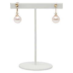 K18YG イエローゴールド アコヤパール8.6~8.7mm ネジ式 イヤリング レディース 【中古】