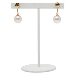 K18YG イエローゴールド アコヤパール8.6~8.7mm ネジ式 イヤリング レディース 【中古】