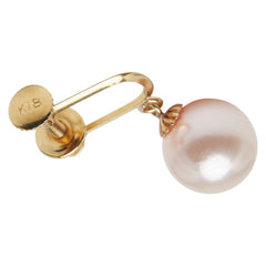 K18YG イエローゴールド アコヤパール8.6~8.7mm ネジ式 イヤリング レディース 【中古】