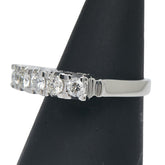 Pt900 プラチナ ダイヤ0.69ct 一文字 リング 指輪 レディース 12号 【中古】