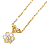 K18YG イエローゴールド ダイヤ0.51ct ペンダントネックレス レディース 【中古】