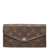 ルイ ヴィトン モノグラム ポルトフォイユ サラ 長財布 M60531 ブラウン PVC レザー レディース LOUIS VUITTON 【中古】