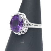 ノーブランド Pt900 プラチナ アメジスト2.38ct ダイヤ0.04ct リング 指輪 レディース no brand 11.5号 【中古】