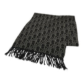 ディオール トロッター マフラー ブラック グレー ウール レディース Dior 【中古】