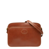 グッチ ロゴ ショルダーバッグ 001 256 0609 ブラウン レザー レディース GUCCI 【中古】