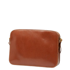 グッチ ロゴ ショルダーバッグ 001 256 0609 ブラウン レザー レディース GUCCI 【中古】