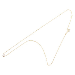 K18YG イエローゴールド ダイヤ0.20ct プチネックレス レディース 【中古】