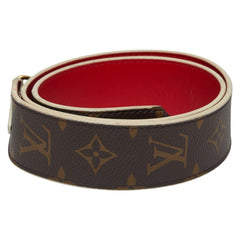 ルイ ヴィトン モノグラム ショルダーストラップ ブラウン レッド PVC レザー レディース LOUIS VUITTON 【中古】