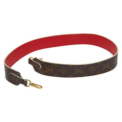 ルイ ヴィトン モノグラム ショルダーストラップ ブラウン レッド PVC レザー レディース LOUIS VUITTON 【中古】