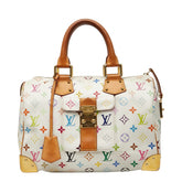 ルイ ヴィトン モノグラム マルチカラー スピーディ30 ハンドバッグ ミニボストンバッグ M92643 ブロン ホワイト PVC レザー レディース LOUIS VUITTON 【中古】