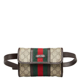 グッチ シェリーライン GGスプリーム ボディバッグ ウエストバッグ 152597 ベージュ マルチカラー PVC レザー レディース GUCCI 中古