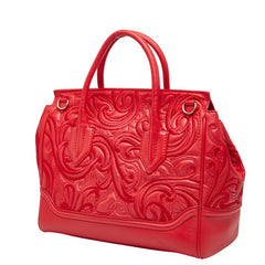 ヴェルサーチェ メドューサ パラッツォエンパイア ハンドバッグ ショルダーバッグ 2WAY レッド レザー レディース VERSACE 【中古】