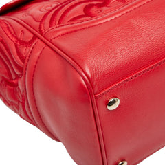 ヴェルサーチェ メドューサ パラッツォエンパイア ハンドバッグ ショルダーバッグ 2WAY レッド レザー レディース VERSACE 【中古】