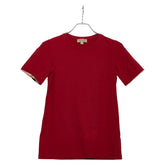 バーバリー チェック Tシャツ サイズ:S レッド コットン ポリウレタン レディース BURBERRY 【中古】