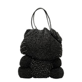 アンテプリマ ×ハローキティ ワイヤーバッグ トートバッグ ブラック ビニール レディース ANTEPRIMA 【中古】