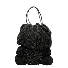 アンテプリマ ×ハローキティ ワイヤーバッグ トートバッグ ブラック ビニール レディース ANTEPRIMA 【中古】