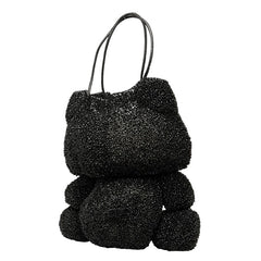 アンテプリマ ×ハローキティ ワイヤーバッグ トートバッグ ブラック ビニール レディース ANTEPRIMA 【中古】