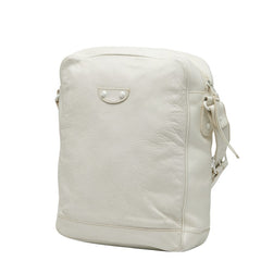 バレンシアガ リポーター 斜め掛け ショルダーバッグ 272862 ホワイト レザー レディース BALENCIAGA 【中古】