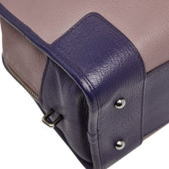 ロエベ アナグラム アマソナ28 ハンドバッグ パープル ピンク レザー レディース LOEWE 【中古】