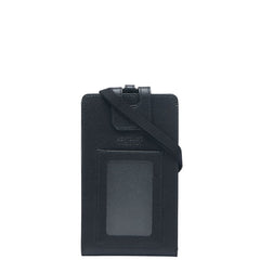 モンブラン サルトリアル フォンホルダー ウィズ ビュー キャリーミー iPhoneケース スマホ 携帯電話ホルダー ブラック レザー レディース MONTBLANC 【中古】