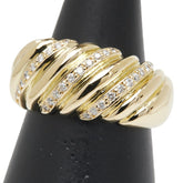 K18YG イエローゴールド ダイヤ0.23ct リング 指輪 レディース 16号 【中古】