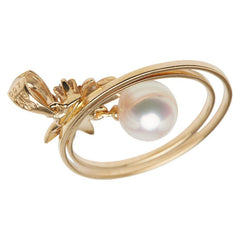 タサキ K18YG イエローゴールド アコヤパール7.5mm ダイヤ0.07ct ペンダントトップ レディース TASAKI 【中古】