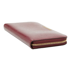 バーバリー ラウンドファスナー 長財布 ワインレッド ボルドー エナメル レディース BURBERRY 【中古】