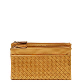 ボッテガヴェネタ イントレチャート 長財布 二つ折り財布 ゴールド レザー レディース BOTTEGAVENETA 【中古】