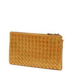 ボッテガヴェネタ イントレチャート 長財布 二つ折り財布 ゴールド レザー レディース BOTTEGAVENETA 【中古】