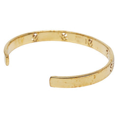 フェンディ エフイズ ラインストーン ブレスレット サイズ:S ゴールド メッキ レディース FENDI 【中古】