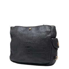 サンローラン ショルダーバッグ ブラック レザー レディース SAINT LAURENT 【中古】