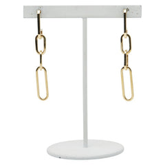 K18YG イエローゴールド チェーン モチーフ スタッド ピアス レディース 【中古】