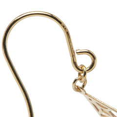 K18YG イエローゴールド K18WG ホワイトゴールド ひし形 フック ピアス レディース 【中古】