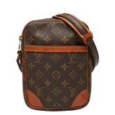 ルイ ヴィトン モノグラム ダヌーブ 斜め掛け ショルダーバッグ M45266 ブラウン PVC レザー レディース LOUIS VUITTON 【中古】