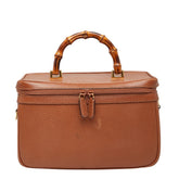 グッチ バンブー バニティバッグ ハンドバッグ 013 122 ブラウン レザー レディース GUCCI 【中古】