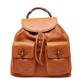 グッチ バンブー リュック バックパック 003 2058 0016 ブラウン レザー レディース GUCCI 【中古】