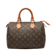 ルイ ヴィトン モノグラム スピーディ25 ミニボストンバッグ ハンドバッグ M41528 ブラウン PVC レザー レディース LOUIS VUITTON 【中古】