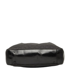 グッチ GGキャンバス トートバッグ ハンドバッグ 1019220 ブラック キャンバス レザー レディース GUCCI 【中古】