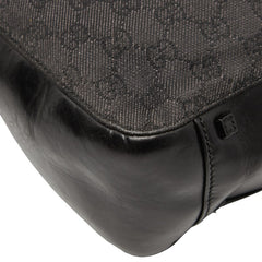 グッチ GGキャンバス トートバッグ ハンドバッグ 1019220 ブラック キャンバス レザー レディース GUCCI 【中古】