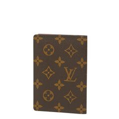 ルイ ヴィトン モノグラム クーヴェルテュール パスポートケース M60181 ブラウン PVC レザー レディース LOUIS VUITTON 【中古】