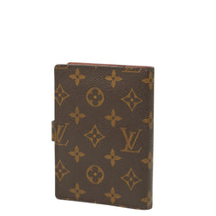 ルイ ヴィトン モノグラム アジェンダPM 手帳カバー R20005 ブラウン PVC レザー レディース LOUIS VUITTON 【中古】