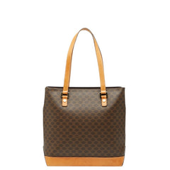 セリーヌ マカダム トートバッグ ショルダーバッグ ブラウン PVC レザー レディース CELINE 【中古】