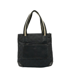 グッチ GGキャンバス ハンドバッグ 019 0402 ブラック キャンバス レザー レディース GUCCI 【中古】