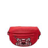 ケンゾー タイガー ロゴ 刺繍 ボディバッグ レッド ナイロン レディース KENZO 【中古】